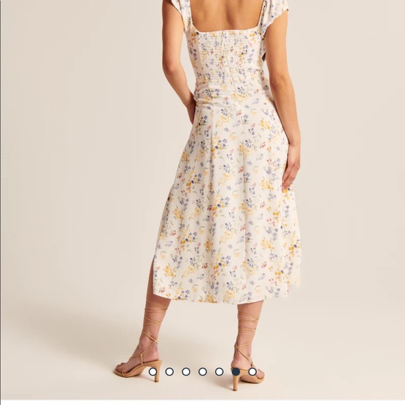 A&f cap sleeve scoop neck midi dress XXS - Picture 3 of 9